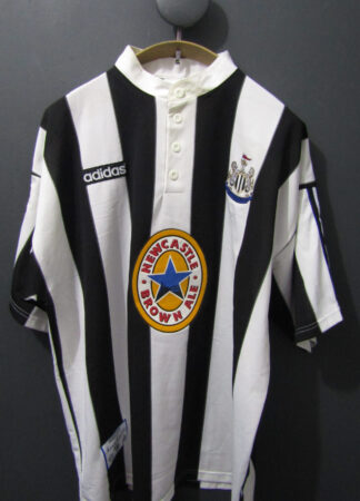 Newcastle Football Shirt | Adidas | 2XL | Black & White | 1995-97 Home Shirt