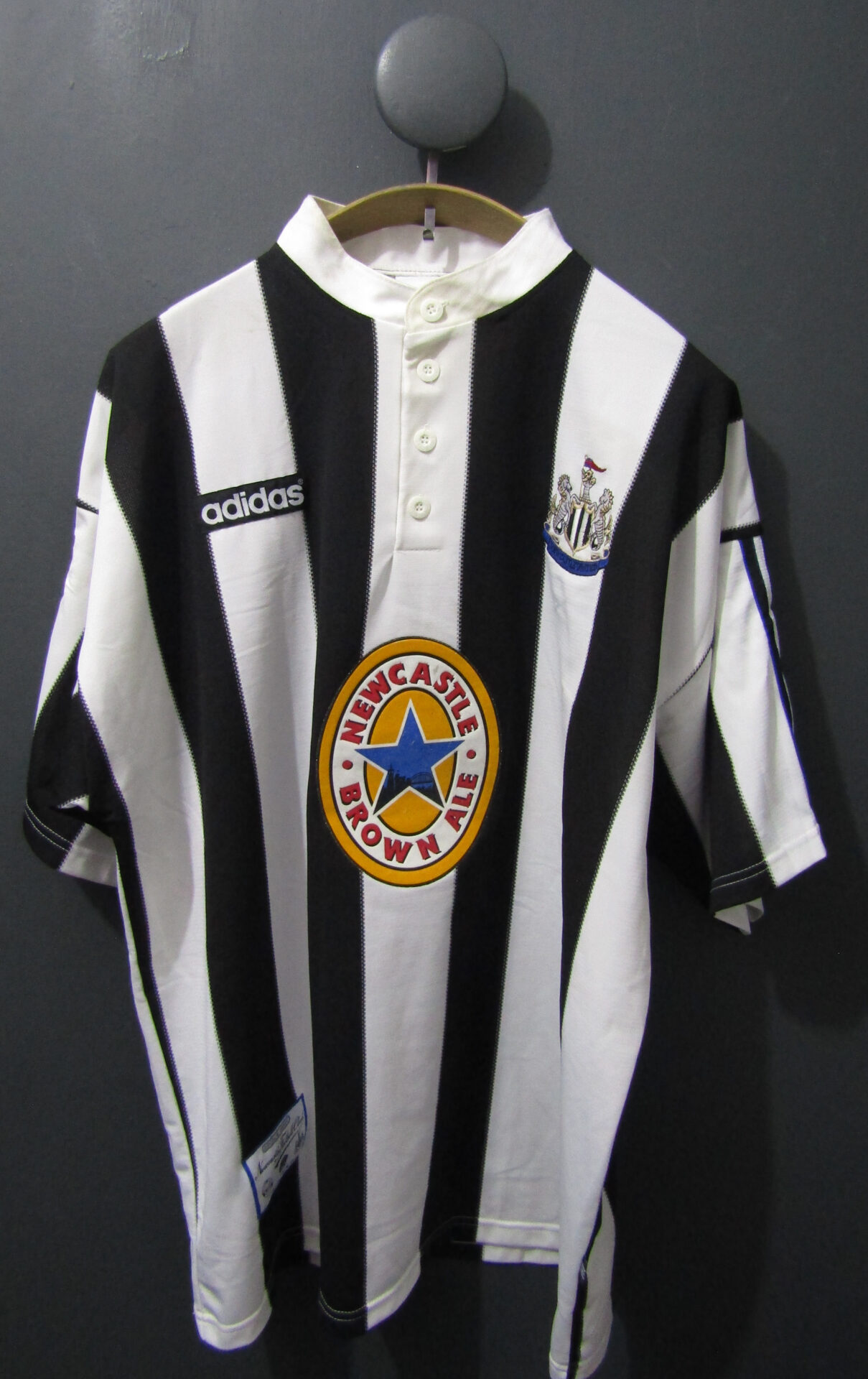 Newcastle Football Shirt | Adidas | 2XL | Black & White | 1995-97 Home Shirt