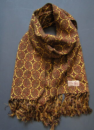 Vintage Cepea Scarf | Yellow & Red Paisley | One Size