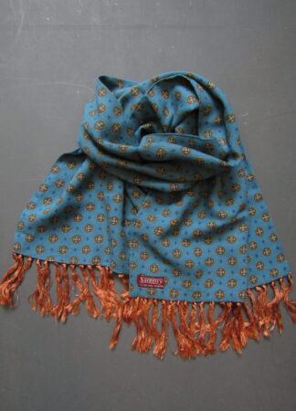 Vintage Sammy Men's Scarf | Teal Geometric | One Size