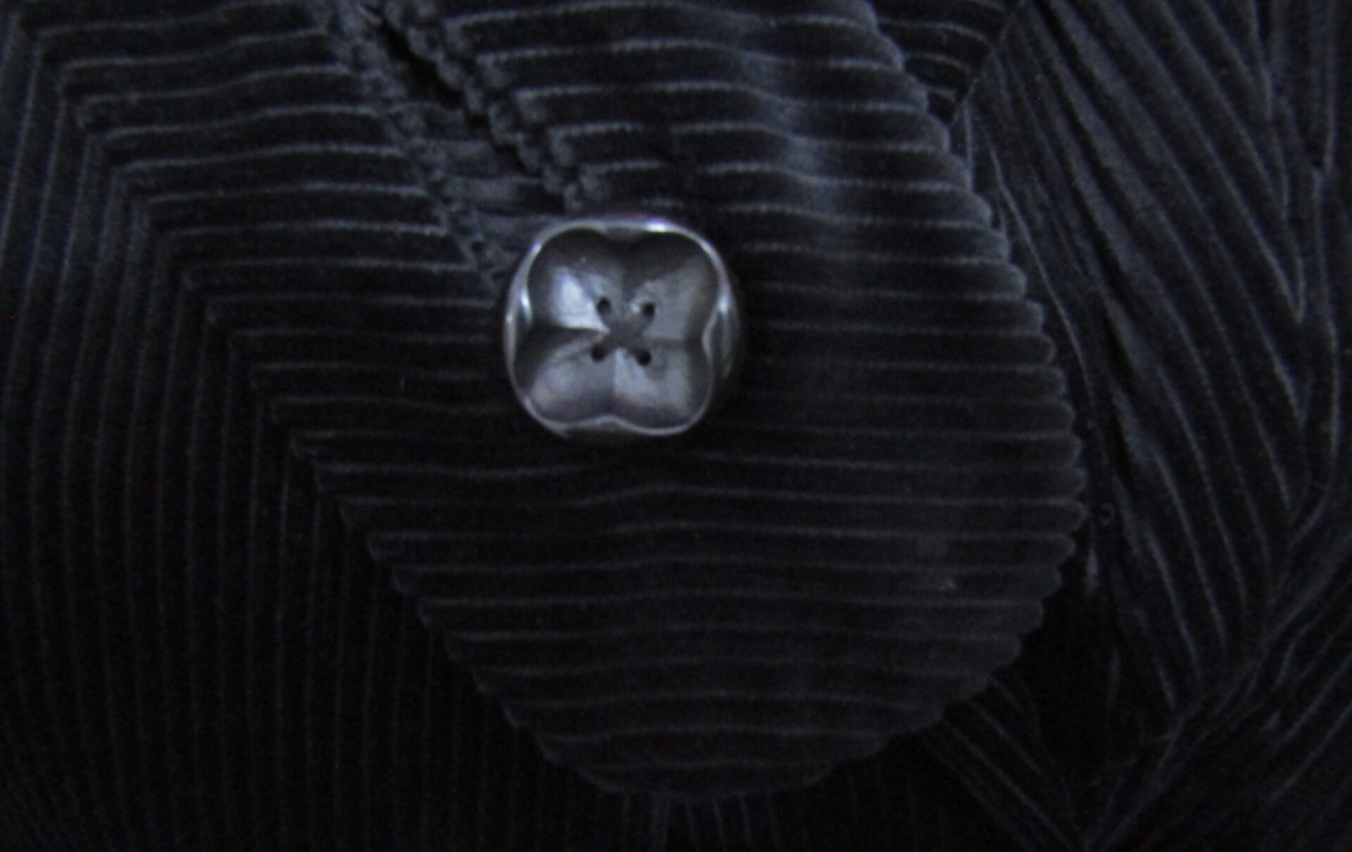 60's Women's Shawl Collar Corduroy Coat | Medium | Black - Image 4