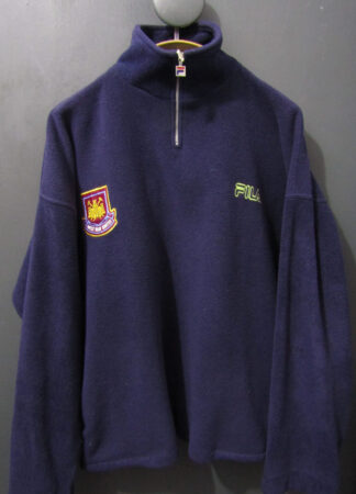 West Ham 99-03 Training Drill Fleece | Vintage Fila | XL | Navy