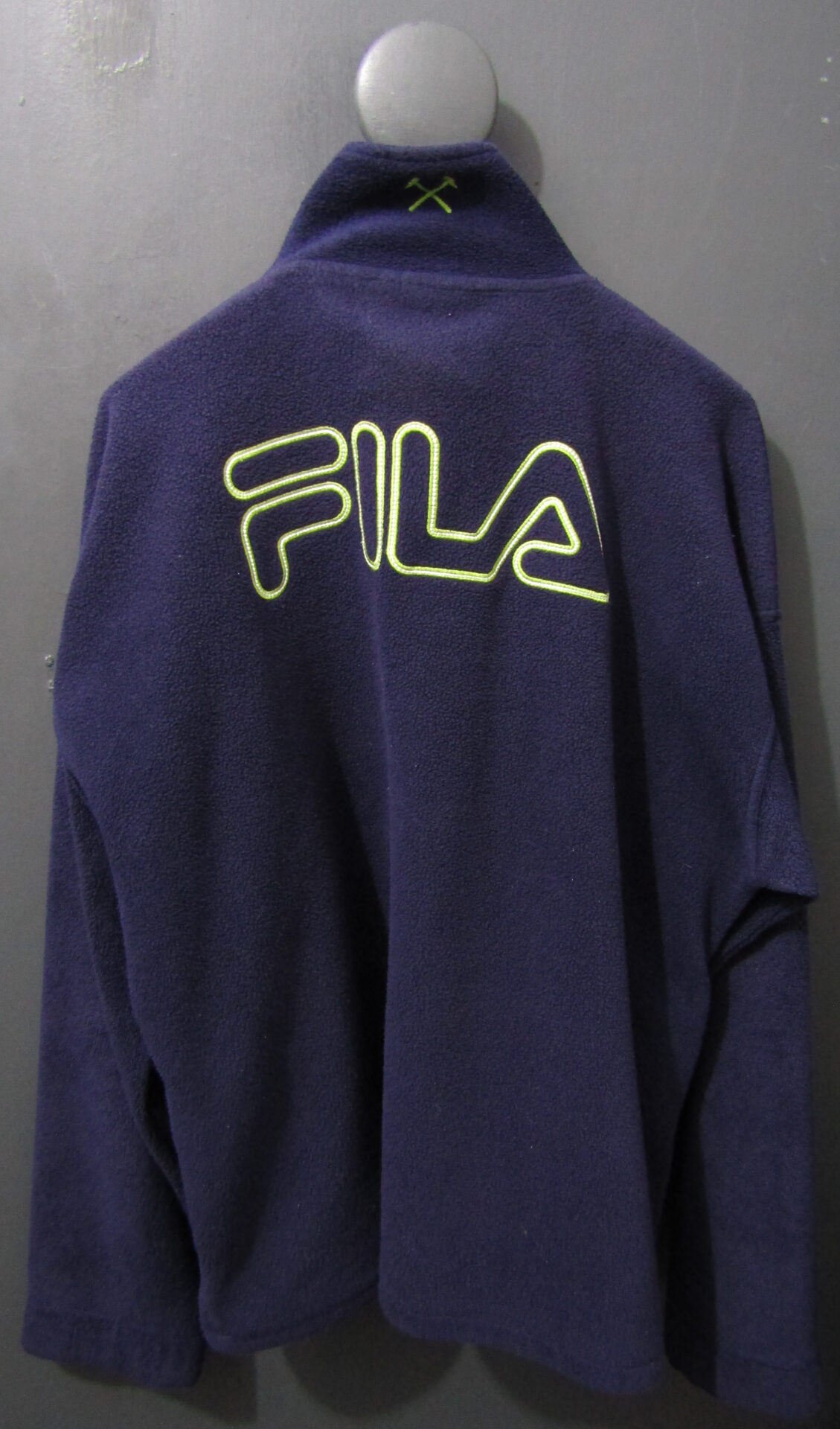 West Ham 99-03 Training Drill Fleece | Vintage Fila | XL | Navy - Image 2