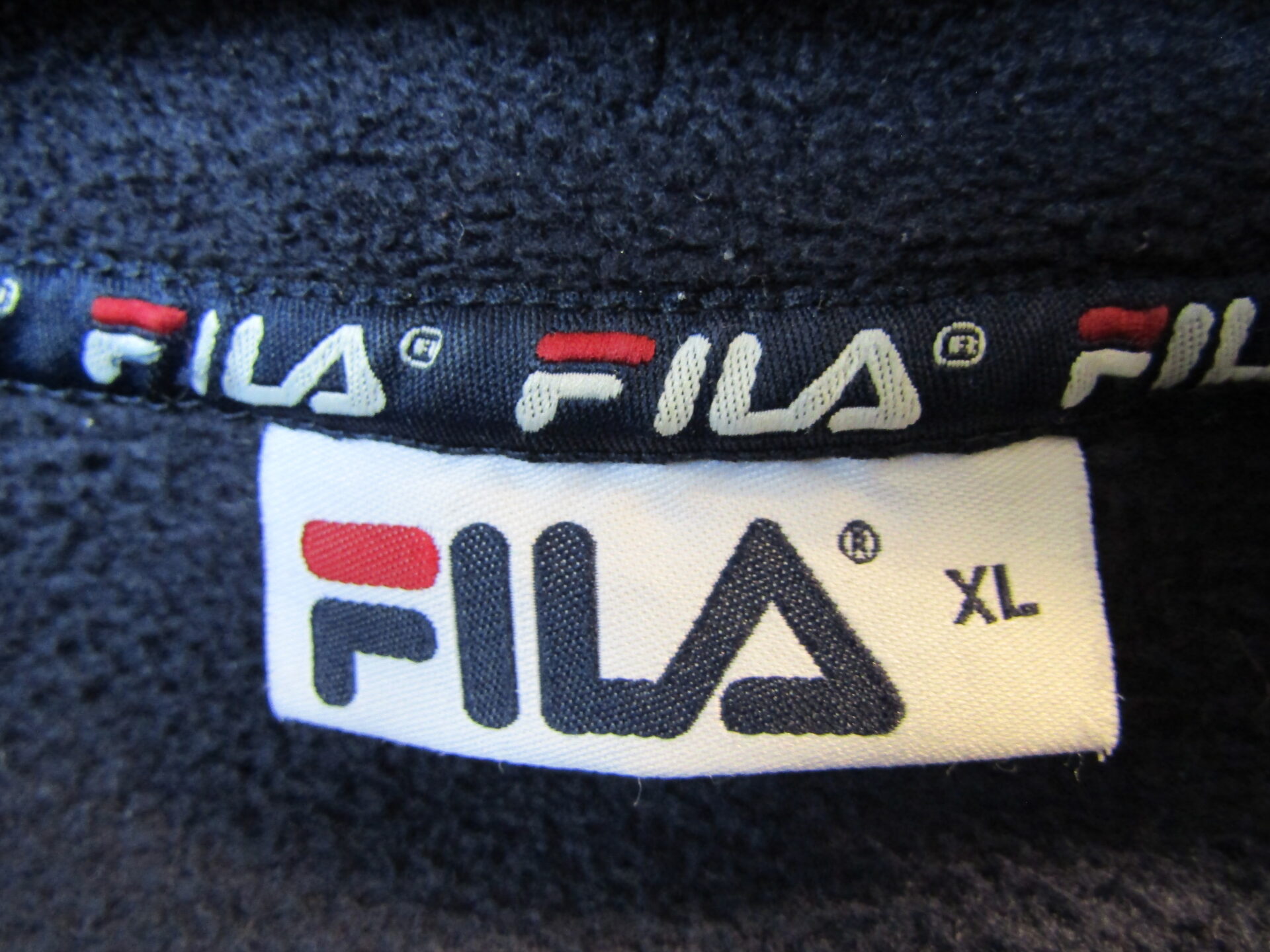 West Ham 99-03 Training Drill Fleece | Vintage Fila | XL | Navy - Image 3