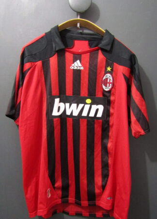 AC Milan Home 2008-09 Football Shirt | Kaka 22 | Adidas | XL | Red & Black