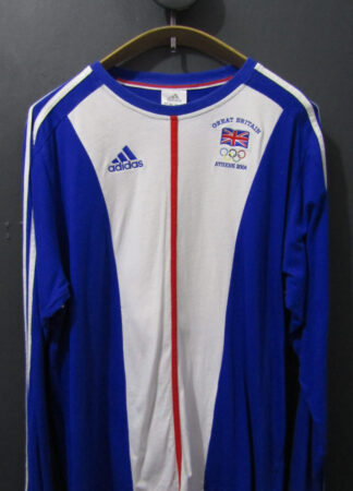 Great Britain Athens Olympics 2004 Top | Adidas | Crew neck | 42/44 | White & blue
