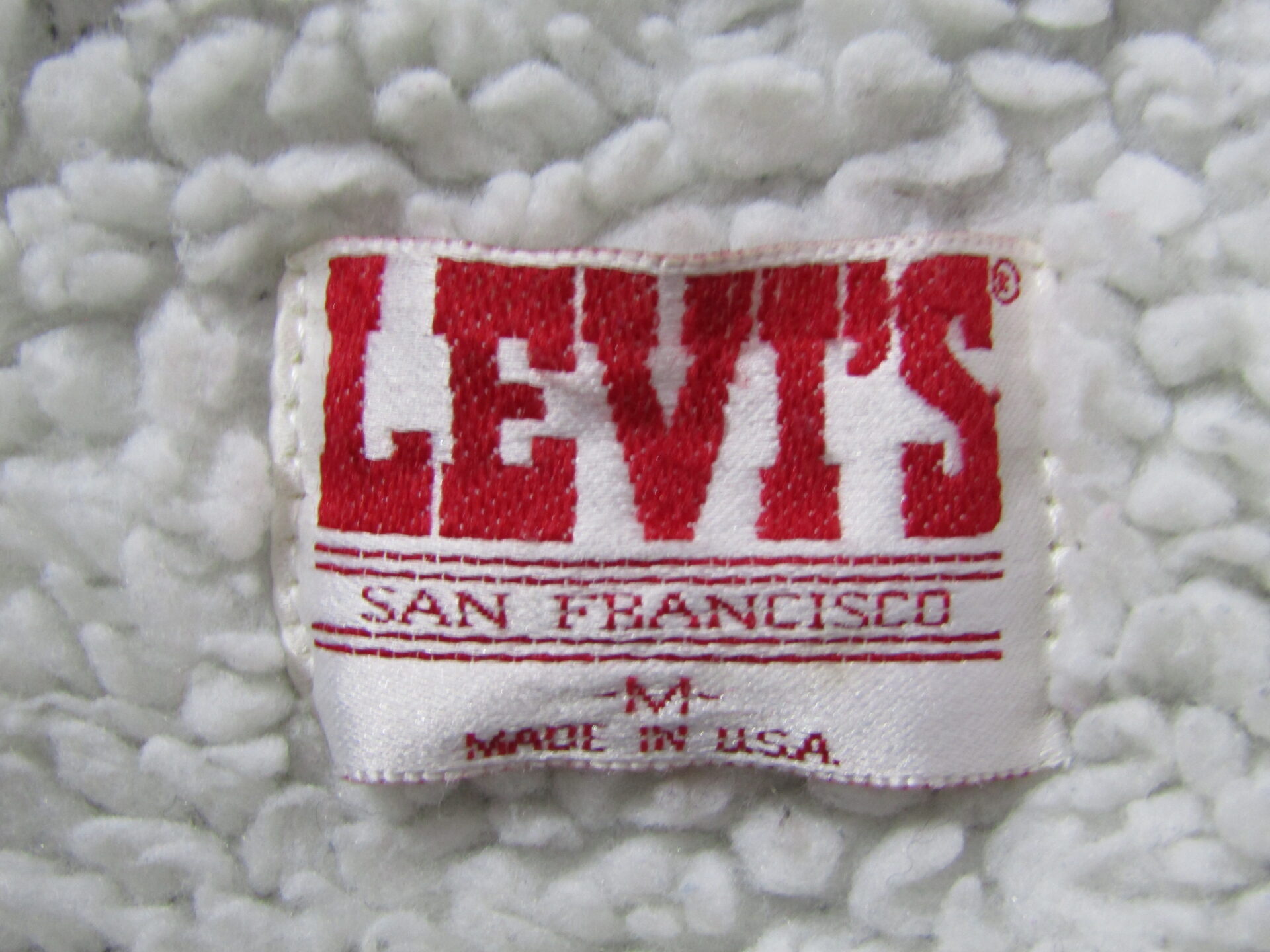 80's Levi's Denim Sherpa Trucker Jacket | Medium | Mid Grey - Image 4