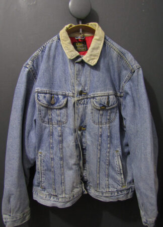 80's Lee Rider Lined Denim Jacket | XL | Mid Blue