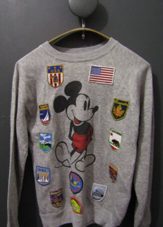 Vintage 70's Disney Casuals Mickey Mouse Sweatshirt | Adult Medium (38-40) | Grey marl